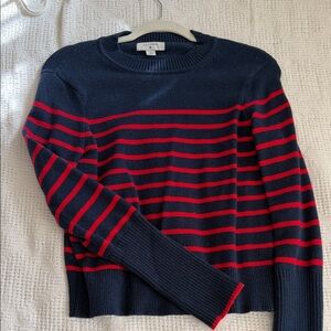 La ligne for target Navy and Red Striped Sweater